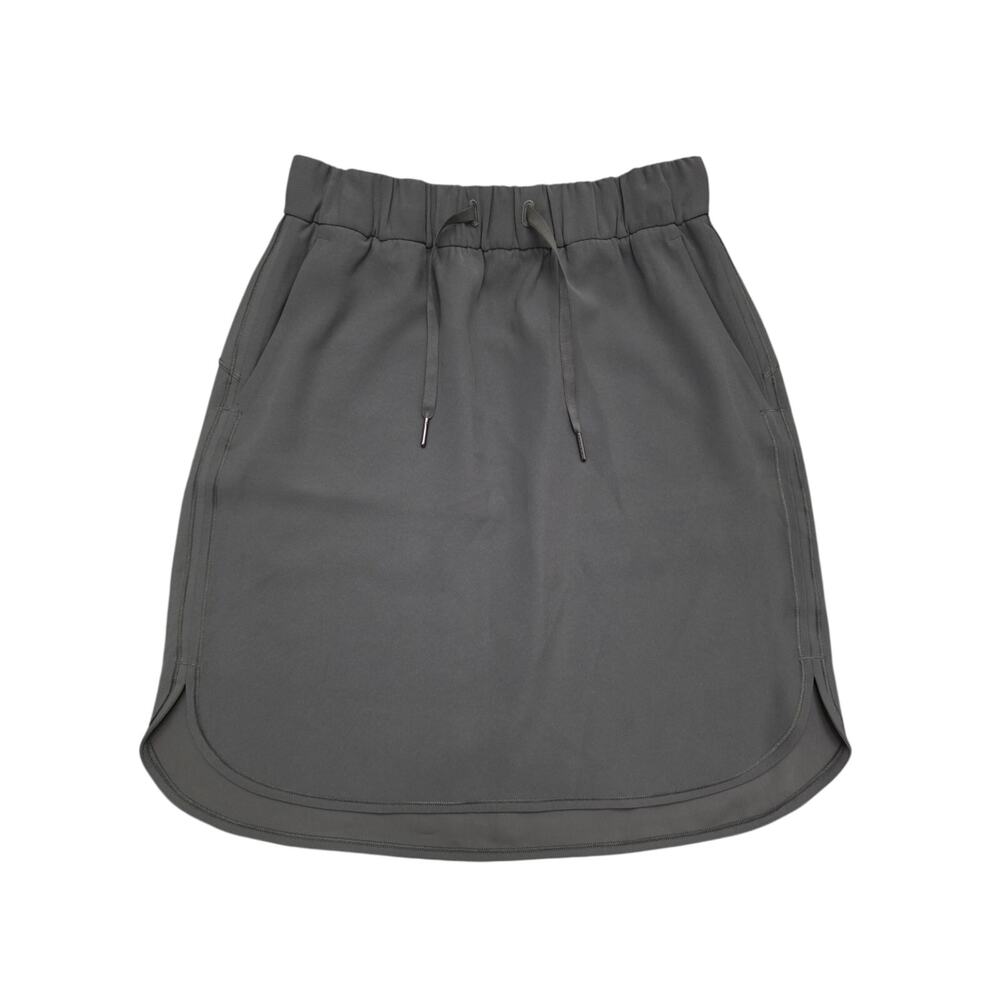Lululemon On The Fly Skirt Woven Grey Sage Size 6